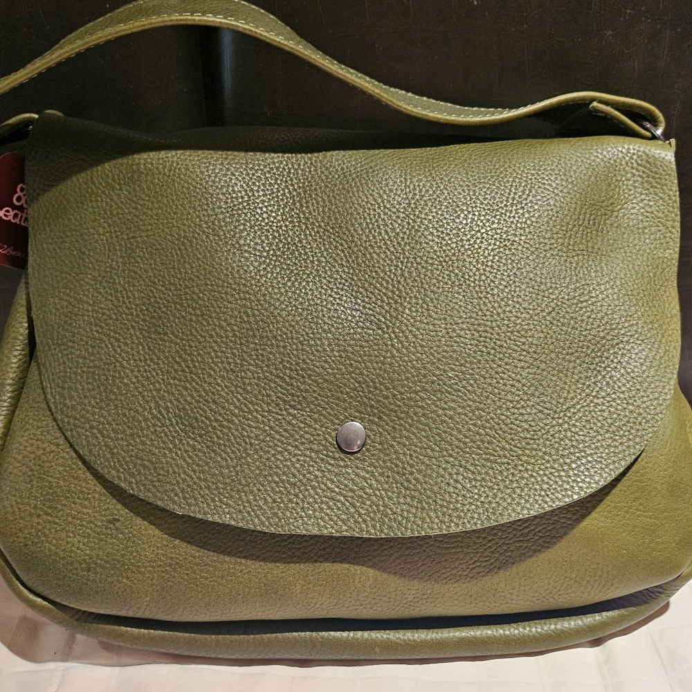 Green Leather Shoulder Bag